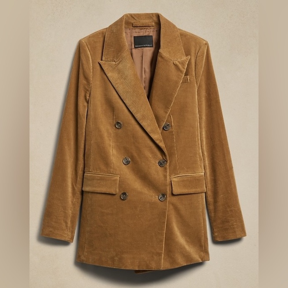 Banana Republic Rivoli Corduroy Blazer, Vicuña Brown, 4P NWT